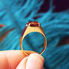 Stylish Vintage Date 1977 Citrine Cocktail Ring