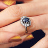 Vintage 1980's Sapphire & Diamond Ring