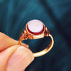 Vintage Ladies Sardonyx Signet Pinkie Ring