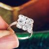 Vintage Art Deco Hand Cut Diamond Cluster Ring
