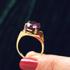 Vintage Modernist Synthetic Alexandrite Dress Ring