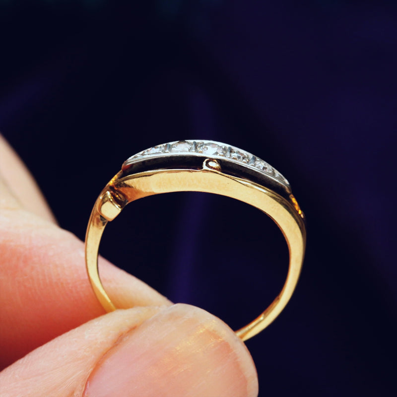 Art Nouveau Styled Edwardian Diamond Ring