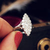 Fine Lovely! Vintage Platinum Marquise Diamond Cluster Ring