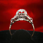 Extravagant Vintage Art Deco Diamond Engagement Ring