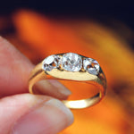 Unforgettable! Antique Trilogy Old Mine Cut Diamond Ring
