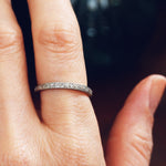 Darling Vintage Slim Q/8.25 Platinum & Diamond Eternity Ring