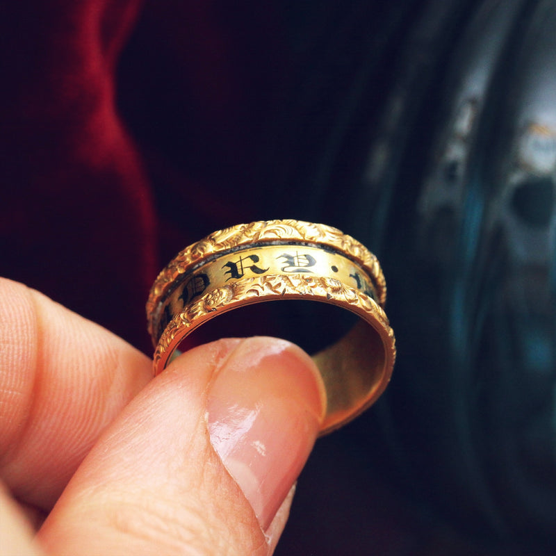 Antique Dedicated 'In Memory Of' Mourning Ring