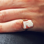 Vintage Grecian Goddess Shell Cameo Ring