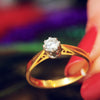 Vintage 0.25ct Brilliant-cut Diamond Solitaire Engagement Ring