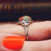 Vintage Continental Agate & Diamond Dress Ring