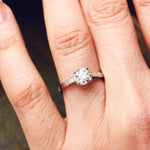 1.20ct Old Cut Diamond Platinum Engagement Ring