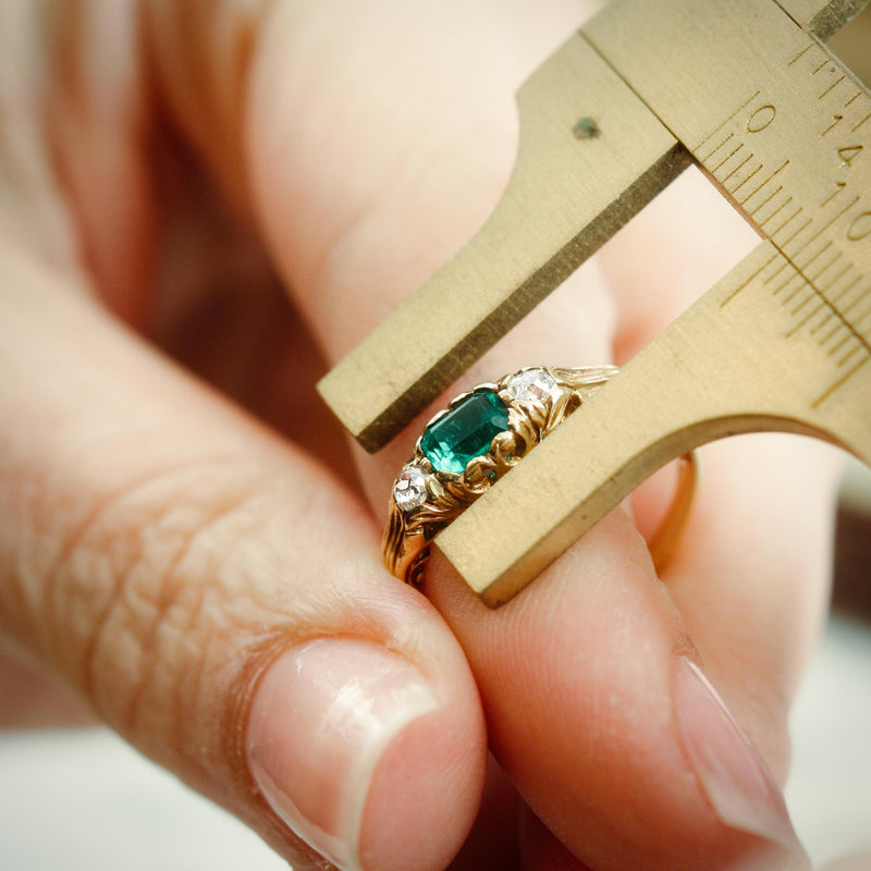 Perfect Darling Victorian Emerald & Diamond Ring