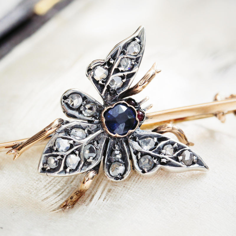 Diamond shop butterfly brooch