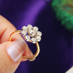 Love-liest Find; Vintage Hand Cut Diamond Halo Ring