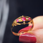Delightful Antique Edwardian Ruby & Diamond Ring