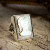 Statement Hand Carved Centurion Shell Cameo Ring