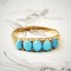 Antique Turquoise Half Hoop Ring