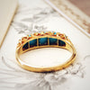 Date 1904 Finest Turquoise Half Hoop Ring