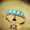 Date 1904 Finest Turquoise Half Hoop Ring