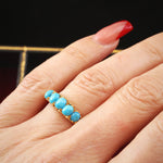 Date 1904 Finest Turquoise Half Hoop Ring
