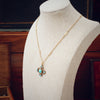 Antique Edwardian Turquoise & Diamond Pendant