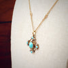 Antique Edwardian Turquoise & Diamond Pendant