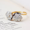 Vintage Double Daisy 'Toi et Moi' Diamond Ring