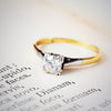 Vintage Hand Cut Diamond Engagement Ring