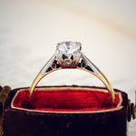 Vintage Hand Cut Diamond Engagement Ring