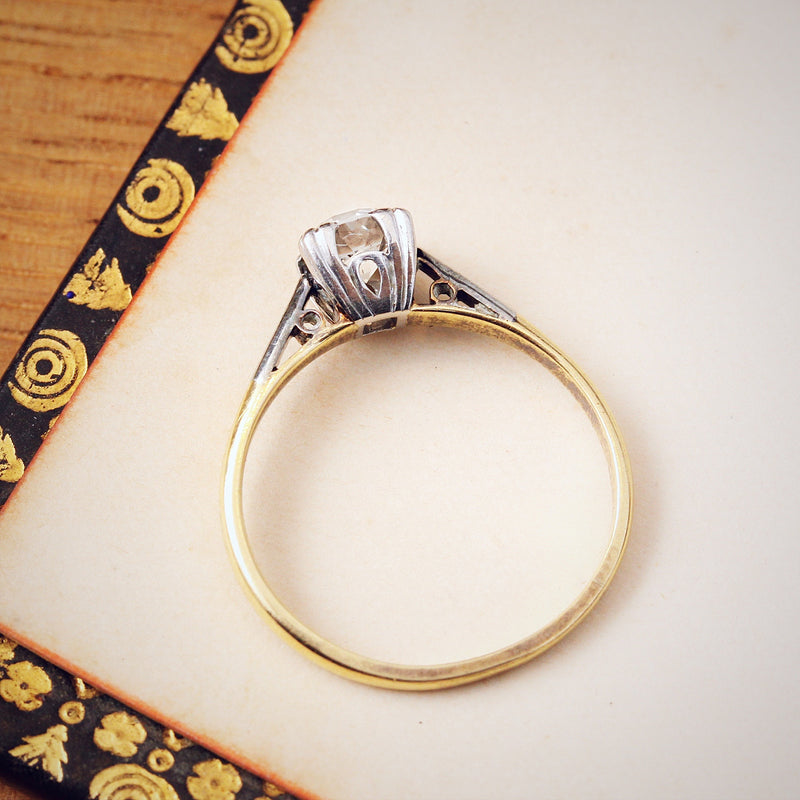 Oh Brightest Star! Vintage Hand Cut Diamond Engagement Ring