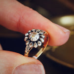 Georgian Style Rose Cut Diamond Florette Ring