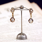 Vintage Rose Cut Diamond Drop Earrings
