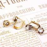 Vintage Rose Cut Diamond Drop Earrings