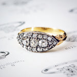 Handmade Antique Diamond Cluster Ring