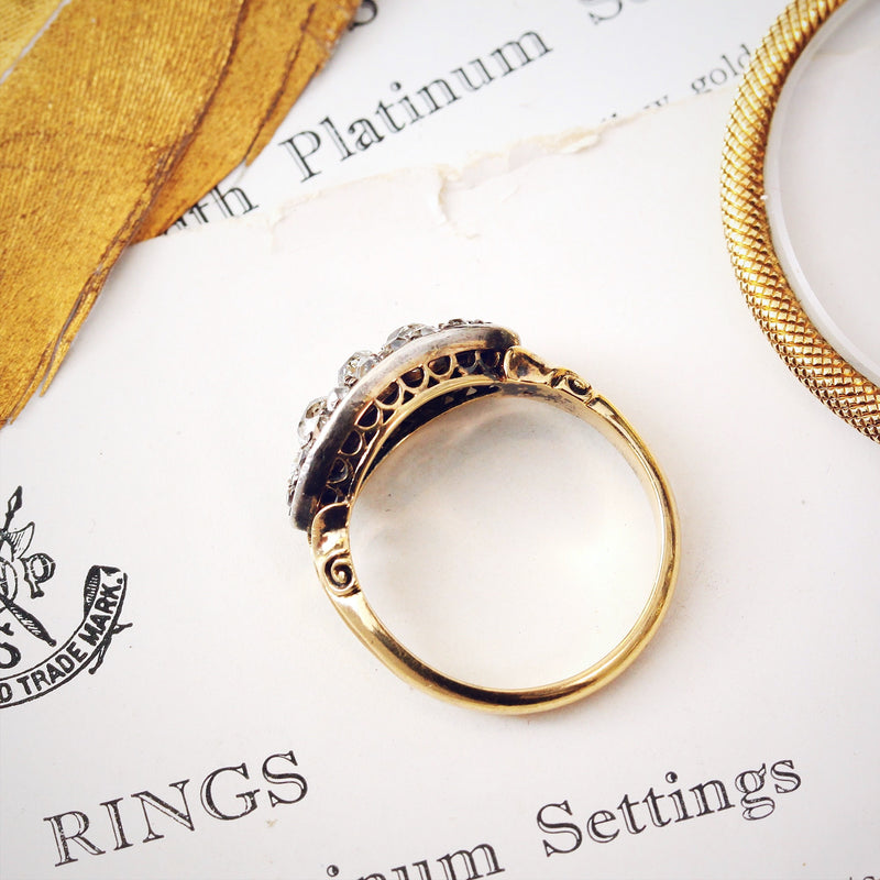 Beautiful Handmade Antique Diamond Cluster Ring