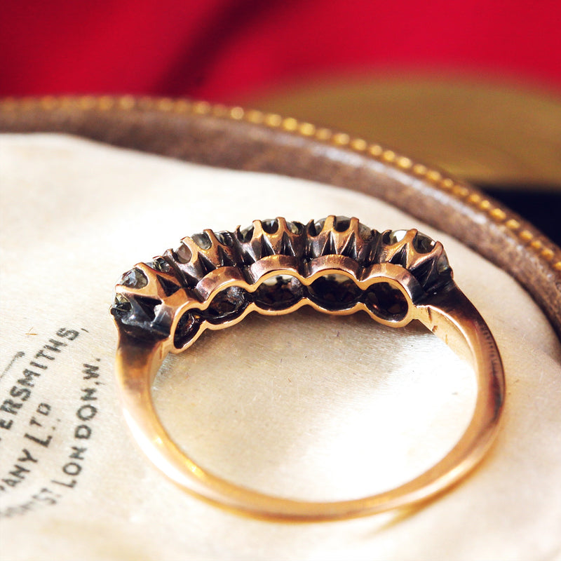 Fine Quality Antique Rose Old Cut Diamond Ring