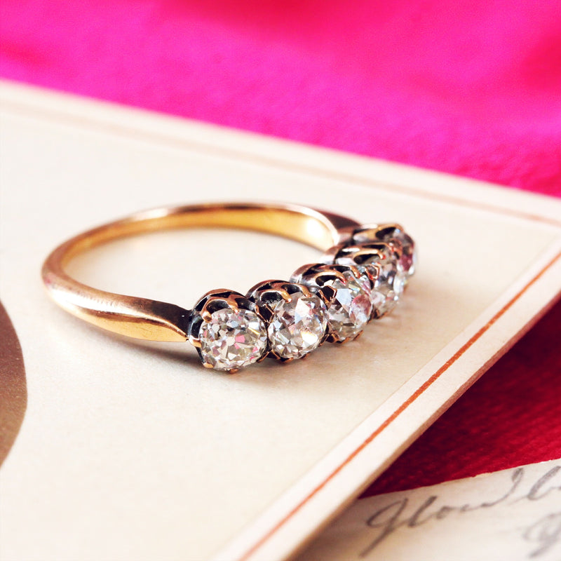 Fine Quality Antique Rose Old Cut Diamond Ring