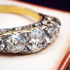Behold her Majesty! Late Victorian 4ct Diamond Half Hoop Ring