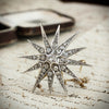 Antique Victorian Diamond Starburst Brooch