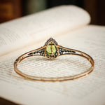 Grandiloquent Victorian Peridot & Diamond Convertible Bangle