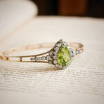 Grandiloquent Victorian Peridot & Diamond Convertible Bangle