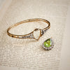 Grandiloquent Victorian Peridot & Diamond Convertible Bangle