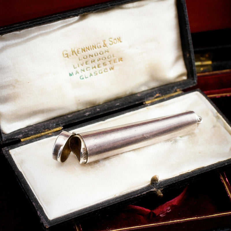 Antique Date 1904 Silver Cigar Case