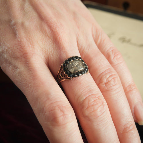 Precious Georgian Date 1831 Mourning Ring