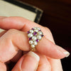 Thou Dost Enthrall Me! Antique Georgian Ruby & Natural Pearl Cluster Ring