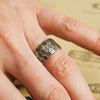 A Studio Made Vintage Modernist Silver Band Ring