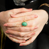 Vintage Italian Green Marble Dress Ring