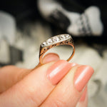 Spellbindingly Special Antique Hand Cut Diamond Half Hoop Ring