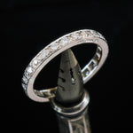 Vintage Size N/6.75 Diamond & White Gold Full Eternity Ring