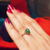 Vintage Green Agate Dress Ring